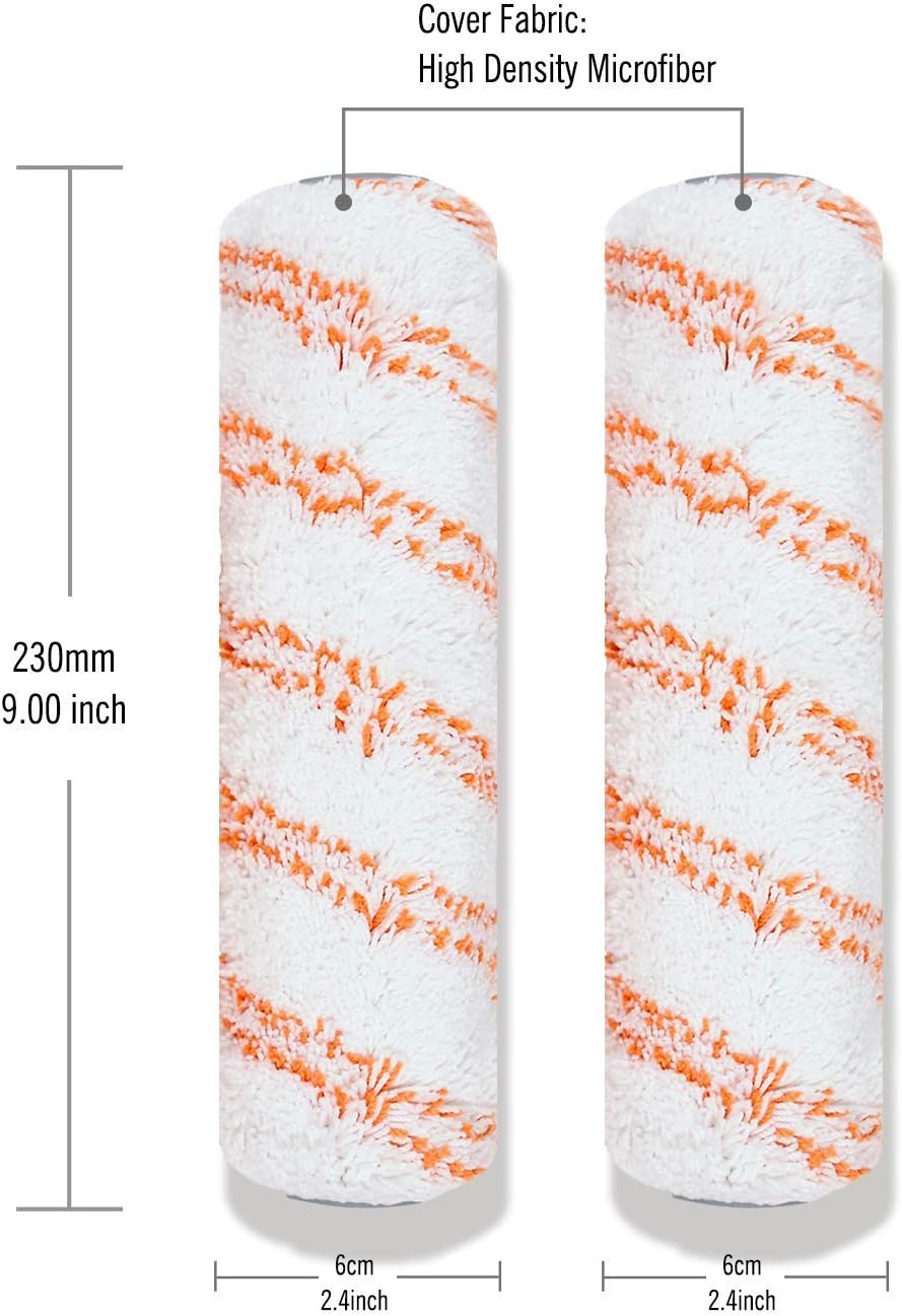 ROLLINGDOG 9 inch Paint Roller Set, 3PCS Lint Free Microfiber Roller Cover Sleeves - Image 4