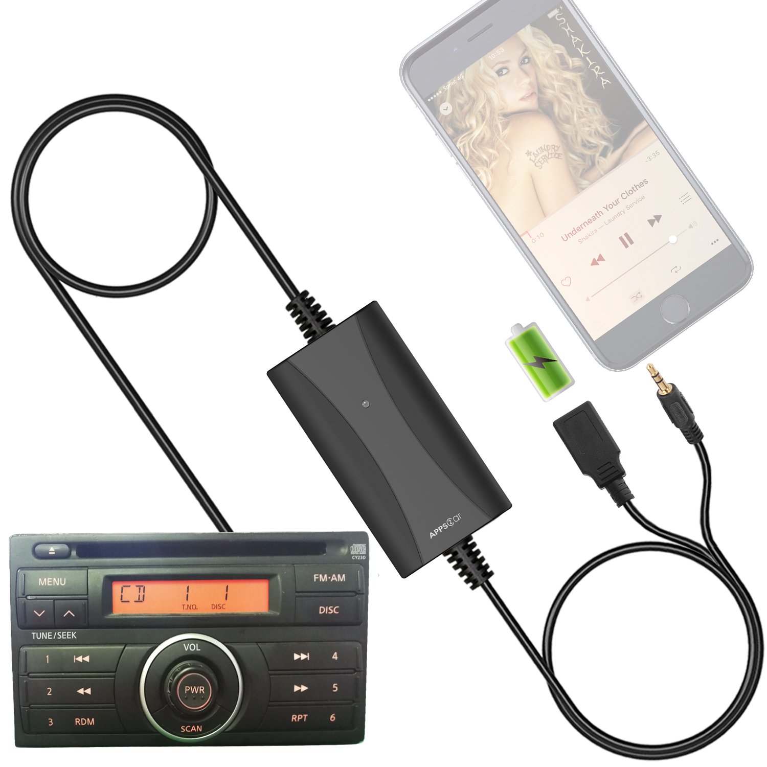 Car Stereo AUX Input Adapter, Auxiliary Cable Cord USB Charger for Nissan  Altima Maxima Xterra Sentra 200SX 350Z Pathfinder LE Skyline 250GT 300GT  350GT, ...