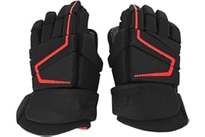 Diydeg Ice Hockey Gloves, Breathable Lightweight Outdoor Roller Street Hockey Gloves with Enhanced Grip, Nylon EVA Foam Prote