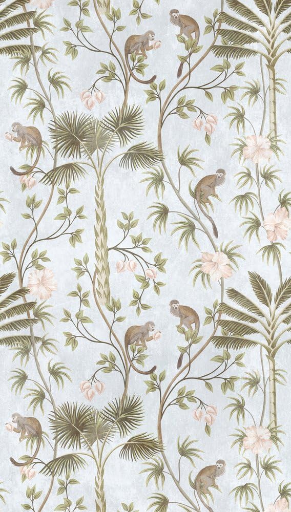 Livingwalls Jungle The Wall Non-Woven Wallpaper 1.59 m x 2.80 m Green Turquoise Grey Made in Germany 382311 382311