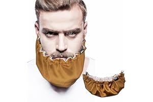 NAEE Mens Reversible Silky Satin Bamboo Beard Bonnet Bedtime Beard Bandana Guard Bib