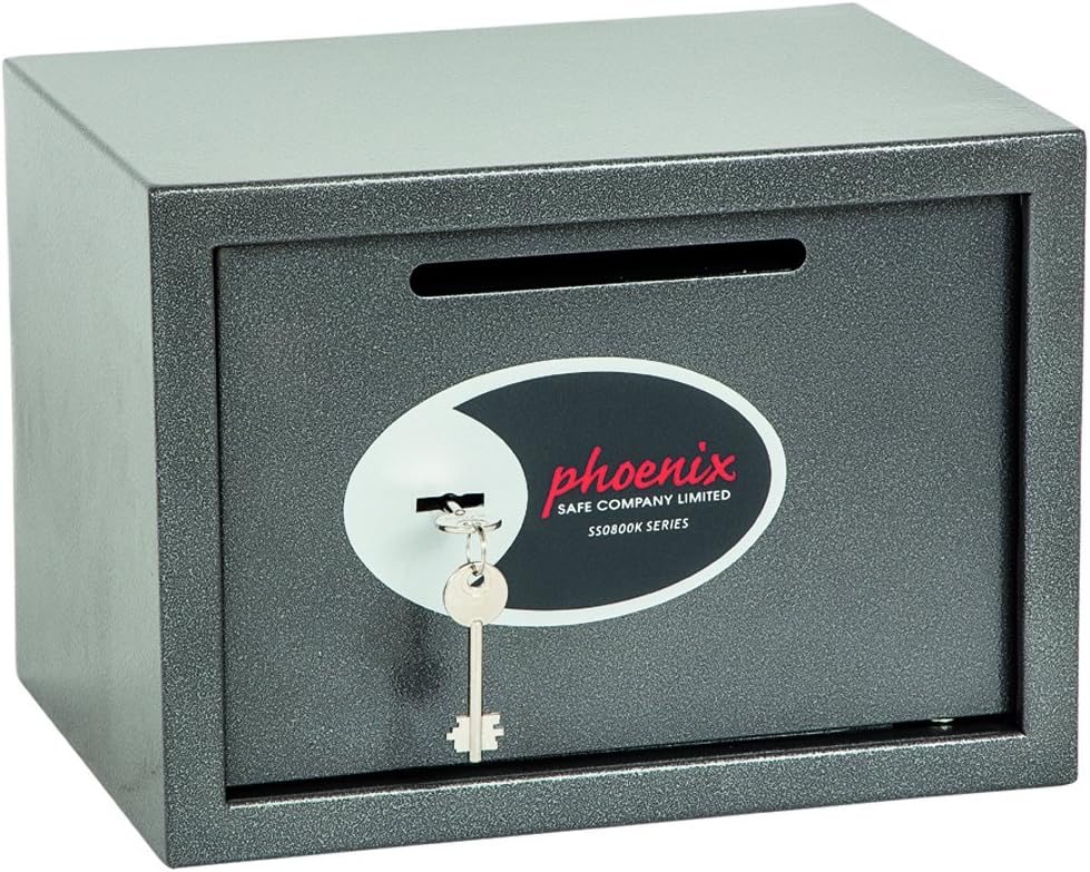 Phoenix Safe Company Vela Deposit Home and Office SS0802KD Size 2 Security Safe with Key Lock , Metal, Metallic Graphite - Image 3
