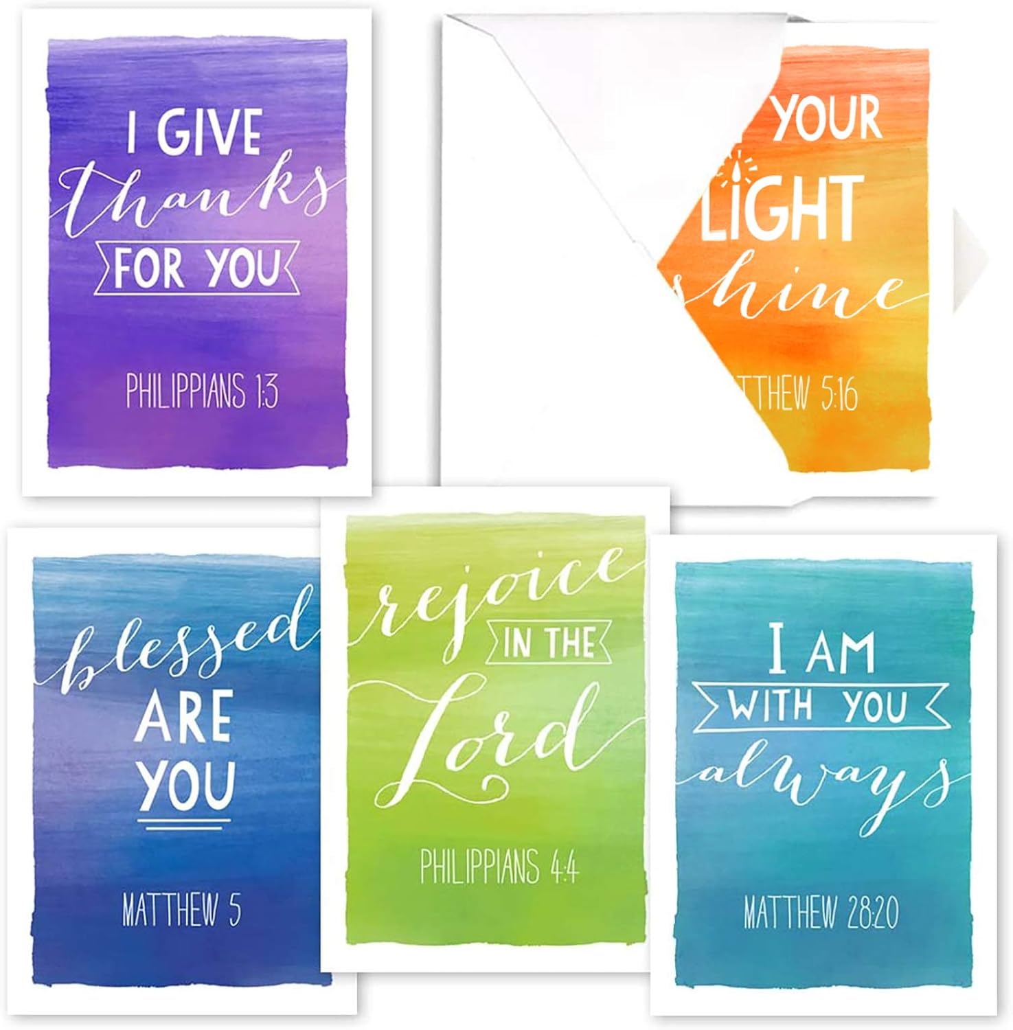 Positive Encouragement Greeting Card Bundle Set with Pen and Washi