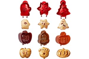 2025 Christmas 6PCS Hand Pie Molds for Baking Mini Pie Maker for Christmas Party Baking Supplies Party Dough Presser Pocket P