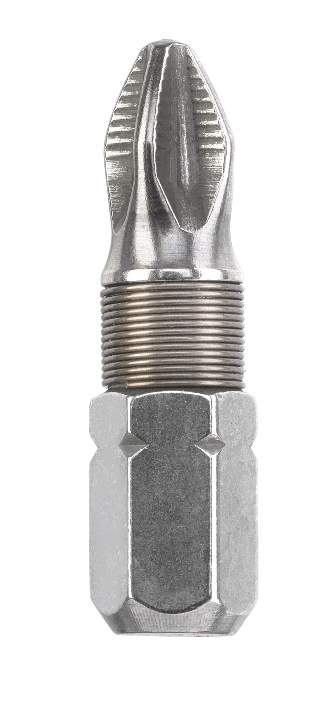 kwb 25mm PZ1 Inox Bit Set for Stainless Steel Screws, Mega Grip Ribs, 1/4'' Hex Shank