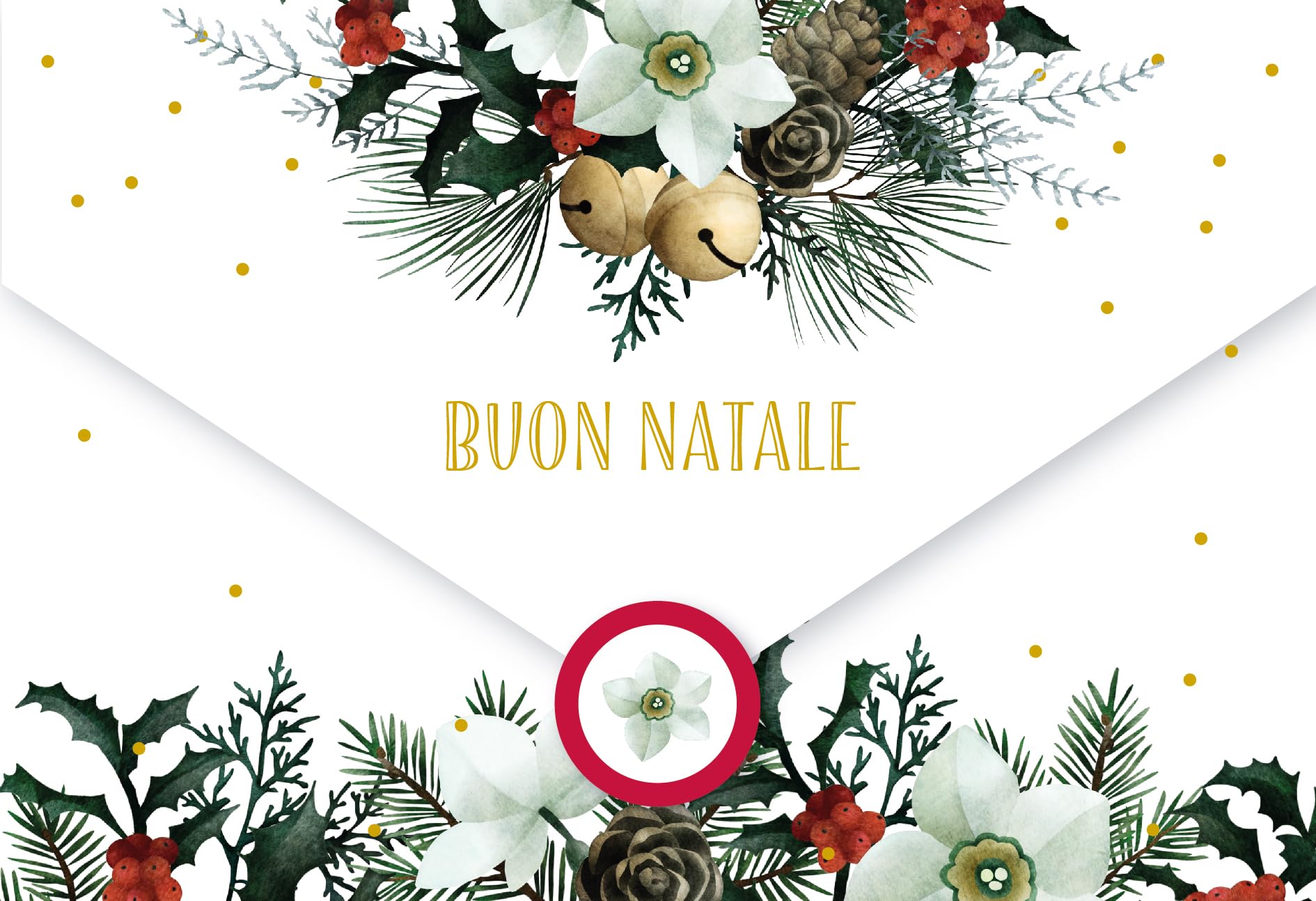 LINA OFFICINE GRAFICHE CREATIVE Italian Christmas Card Size 16 x 11 Money Holders Christmas Gift 96-907