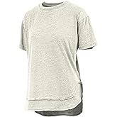 Vintage Washed Poncho Tee: Short Sleeve Oversized Crew-Neck