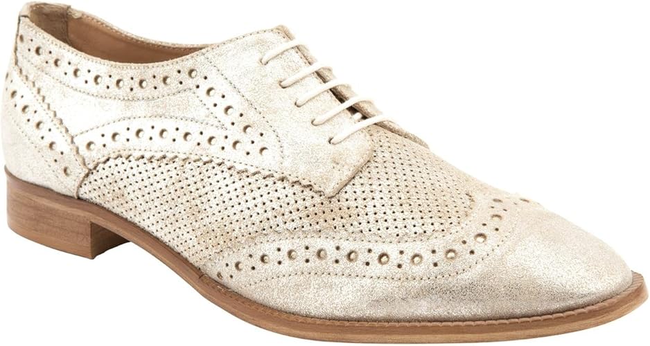 metallic brogues ladies