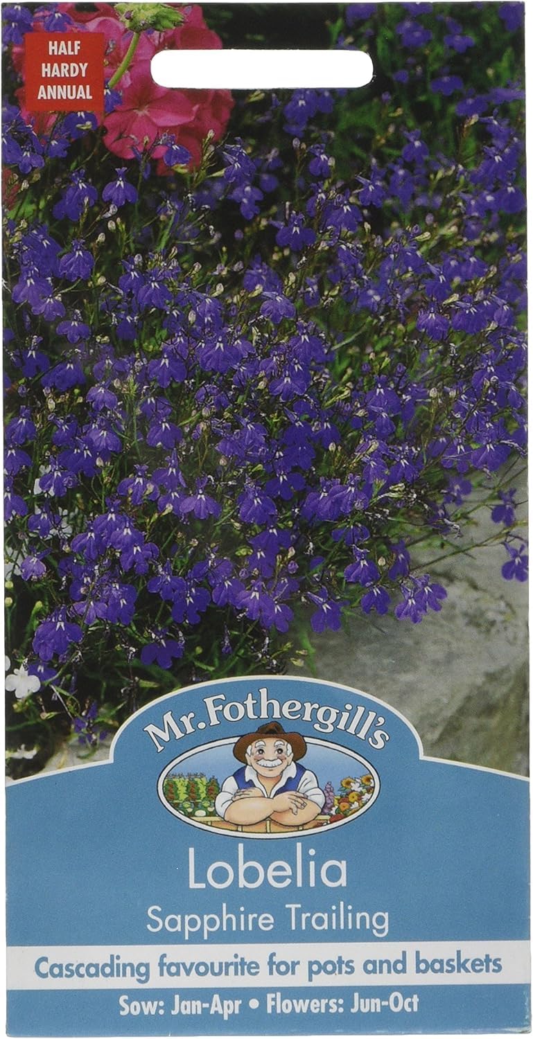 Mr Fothergill's 16814 Flower Seeds, Lobelia Sapphire Trailing, Blue
