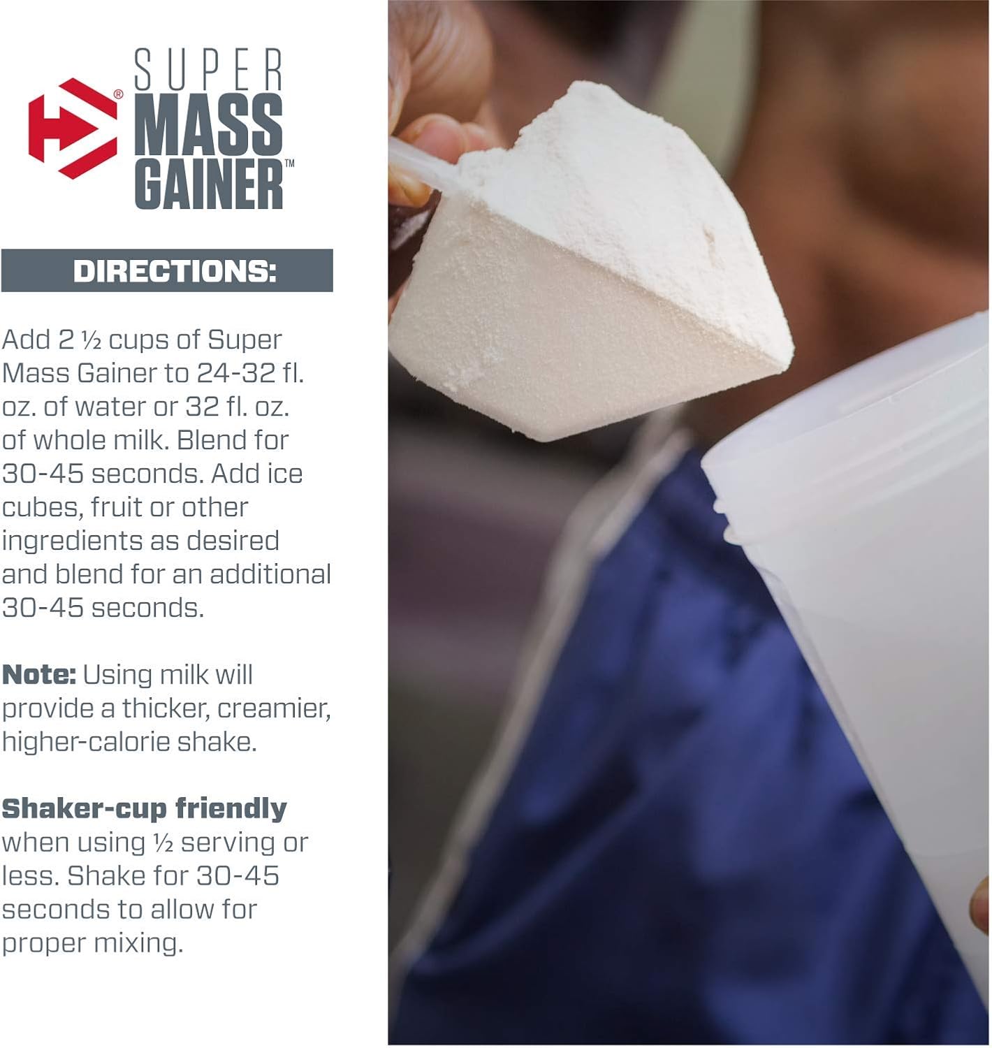 Dymatize Super Mass Gainer Protein Powder, 1310 Calories & 52g Protein, Gain Strength & Size Quickly, 10.7g BCAAs, Mixes Easily, Tastes Delicious, Cookies & Cream, 6 lbs: Health & Personal Care