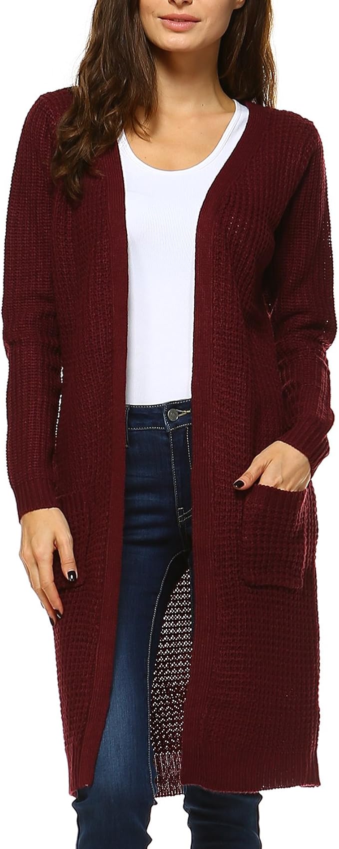 Womens open front long cardigan Clearance