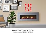 Adam Sureflame WM-9505 Grey 42 Inch Electric Wall Fire Remote Timer Thermostat view 5