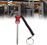 BROLEO Weight Machine Pin 8x125mm Iron Aluminum Red Easy Lock Pull Rope for Gym view 4