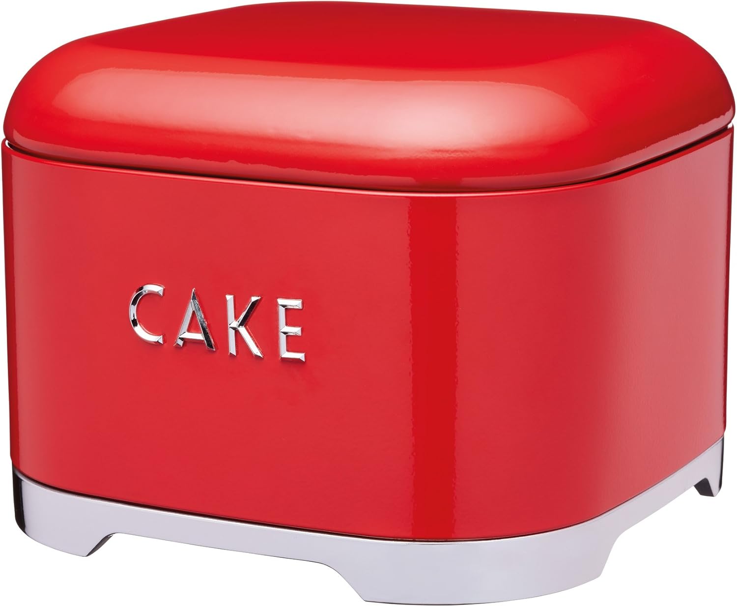KitchenCraft Lovello Cake Storage Tin, 26 x 20 cm (10" x 8") Scarlet