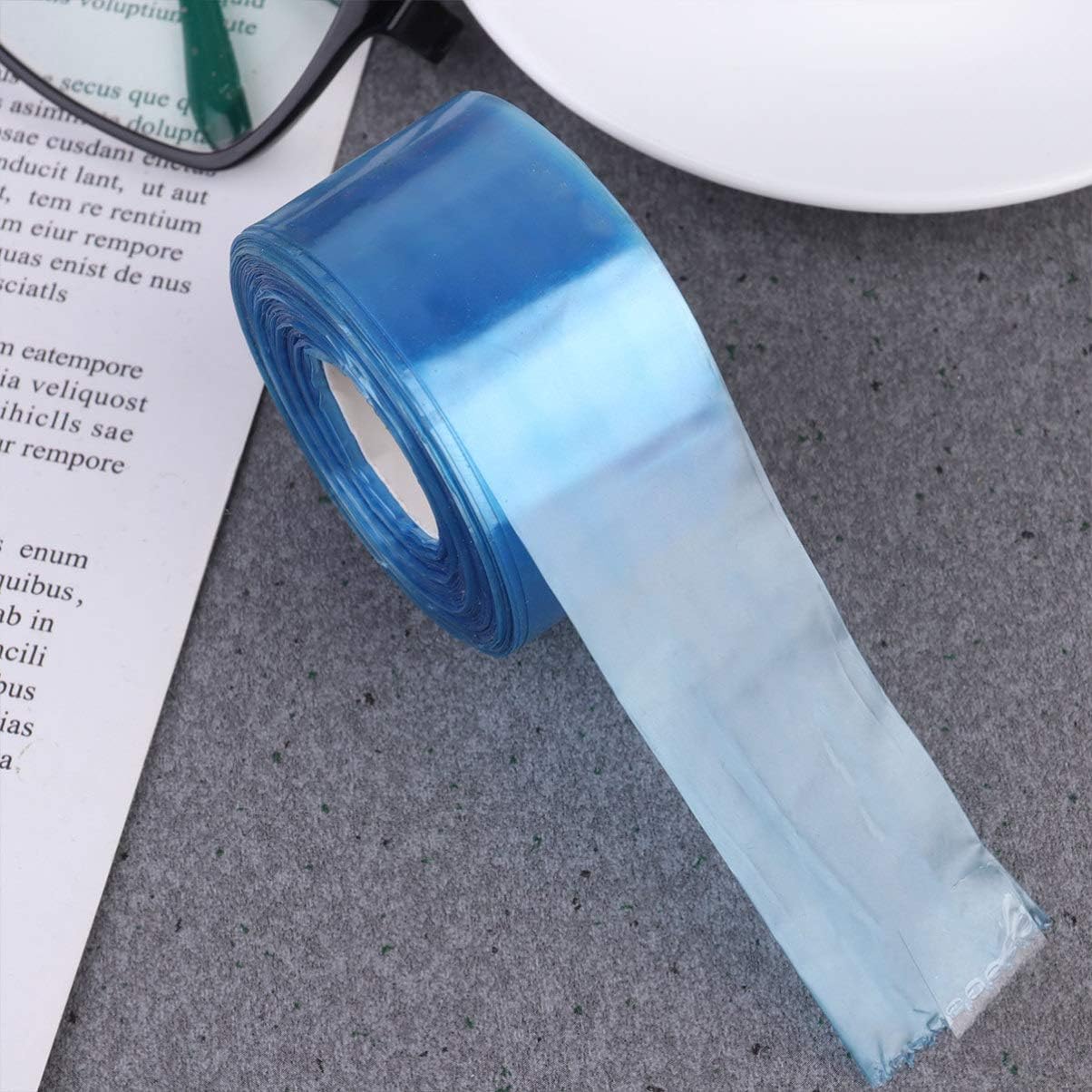 Healifty 200pcs Disposable Eyeglass Sleeves Glasses Leg Covers Waterproof Glasses Leg Protectors for Hair Dying Styling Coloring (Blue) - Image 5