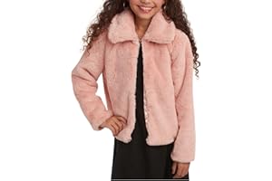 URBAN REPUBLIC Girls Bolero Jacket - Cozy Faux Fur Lined Warm Outerwear Jackets for Girls - Soft Bolero Shrug (7-16)