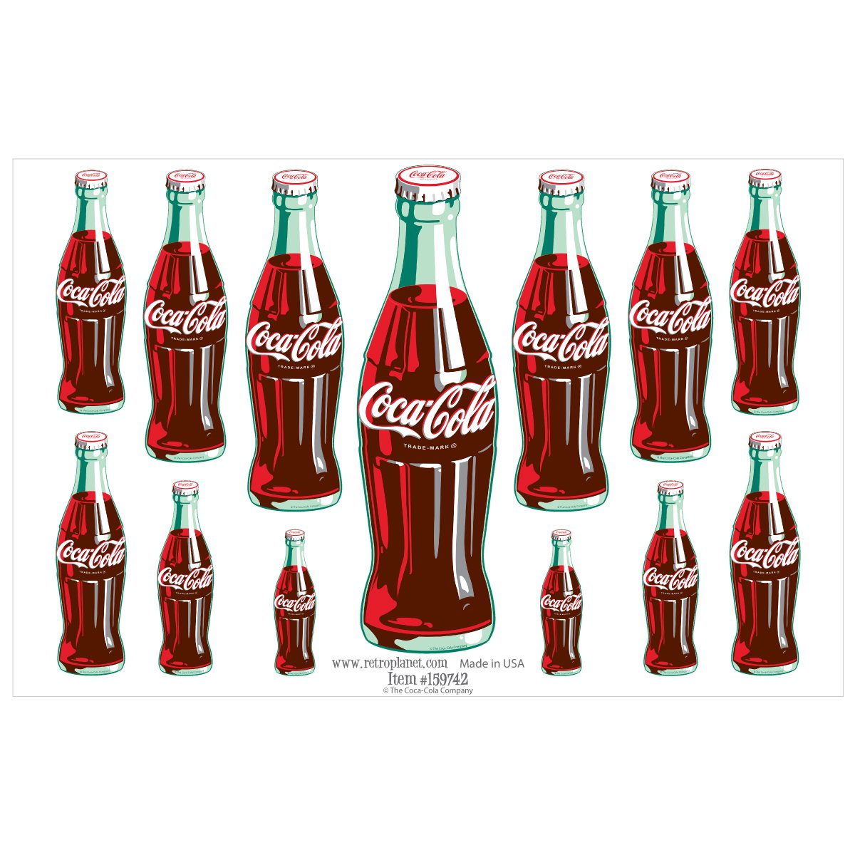 Coca-Cola Retro Planet 13 - Pegatinas de Vinilo con diseño de ...