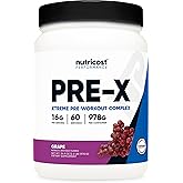 Nutricost Pre-X Xtreme Pre-Workout Complex Powder, Grape, 60 Servings, Vegetarian, Non-GMO and Gluten Free