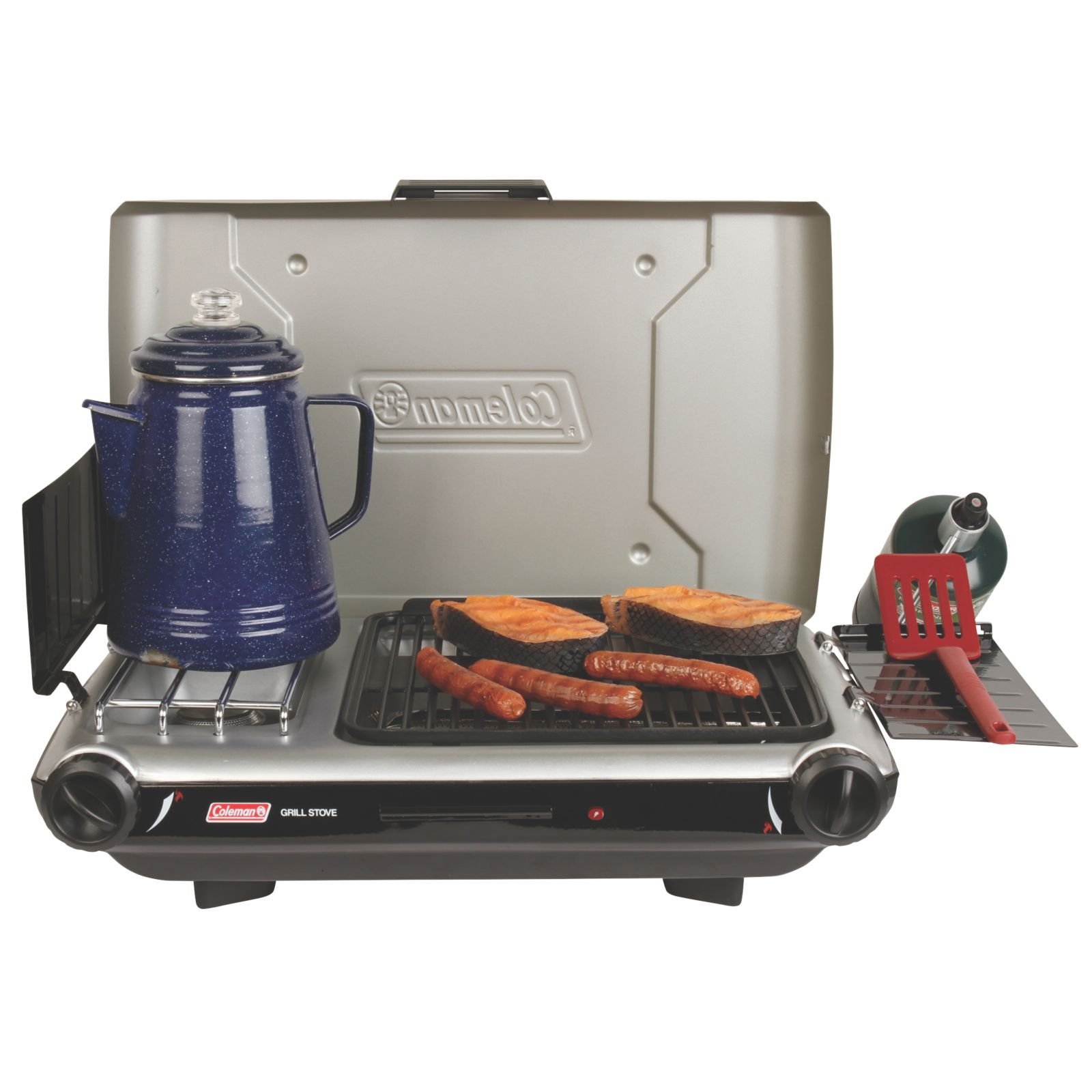 Coleman Classic 2in1 Camping Grill/Stove with 2 Adjustable Burners