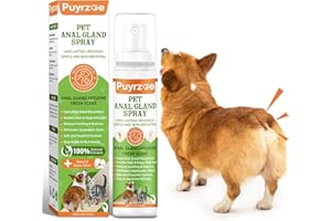 Puyrzoe Anal Gland Support Spray for Dogs Cats, Gentle Natural Formula, Anal Gland Comfort Support for Odor Care for Dog, Cat