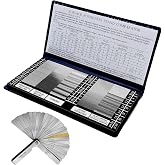 30Pcs Surface Roughness Comparators,Roughness Test Block Ra0.05-12.5mm Microfinish Comparator, Surface Finish Comparator Set for Lathe Machinery Manufactur Teach (30pcs Surface Roughness comparators)