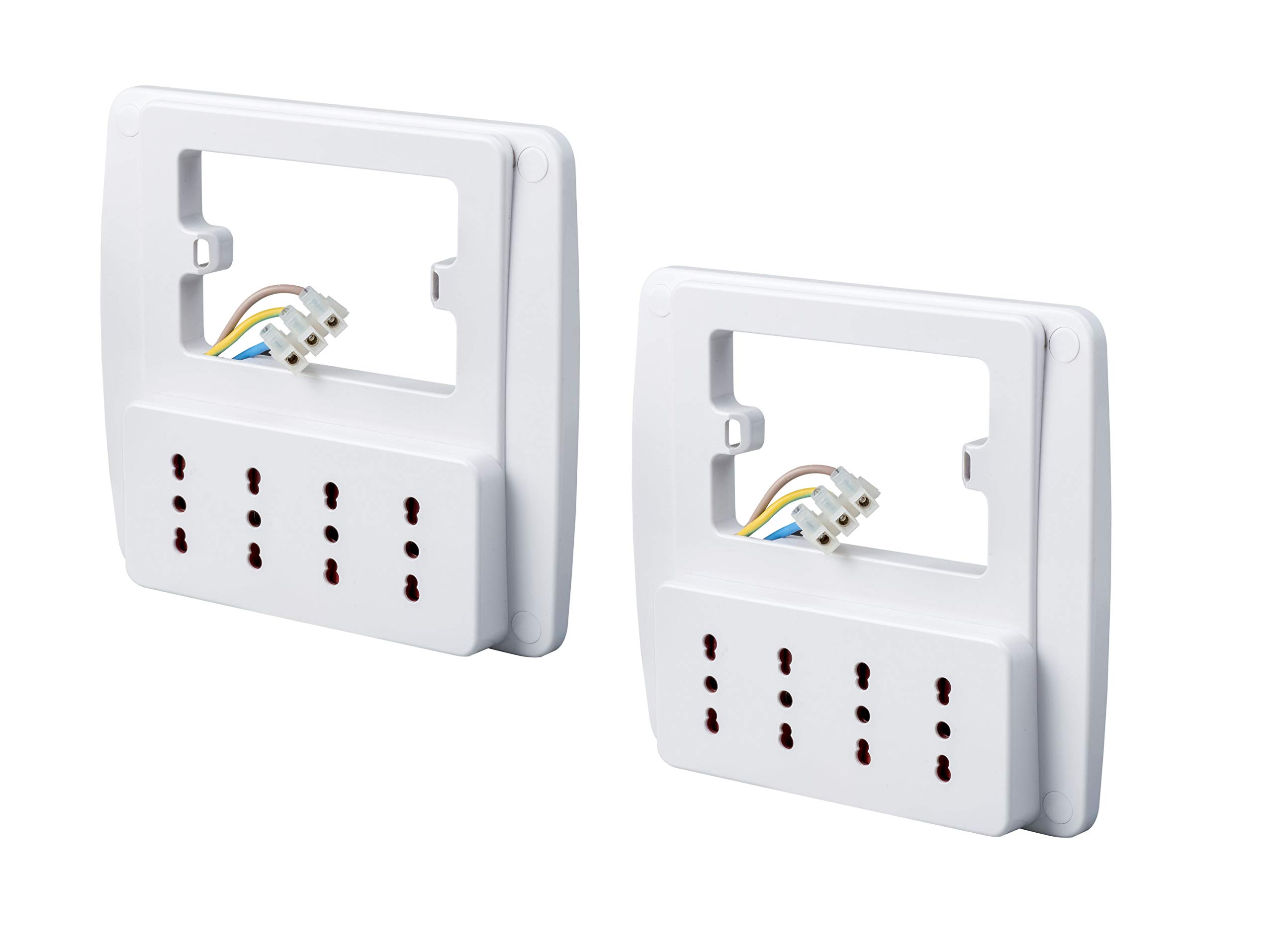 ROSI Emilia Smart Wall Socket, White, 4 Dual Sockets, Pack of 2