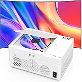 TMY Bluetooth Projector with DVD Player Built in, 1080P Mini Projector, Portable DVD Projector for Outdoor Movies, Compatible with Smartphone/PC/TV Stick/HDMI/USB/TF