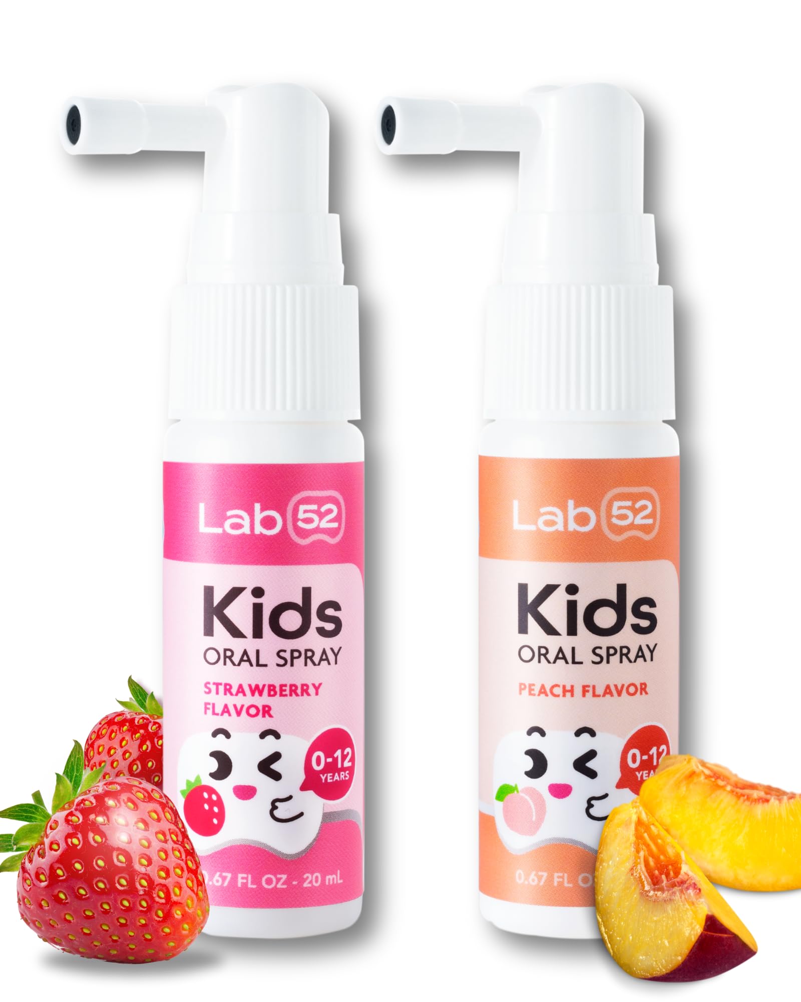 Photo 1 of ***ONLY ONE*****LAB52 Kids Oral Spray, Toddler Toothpaste Helper for Daily Oral Care and Fresh Breath, Children Approved with Fluoride Free for Newborn to Preschoolers, Xylitol (Strawberry & Peach)