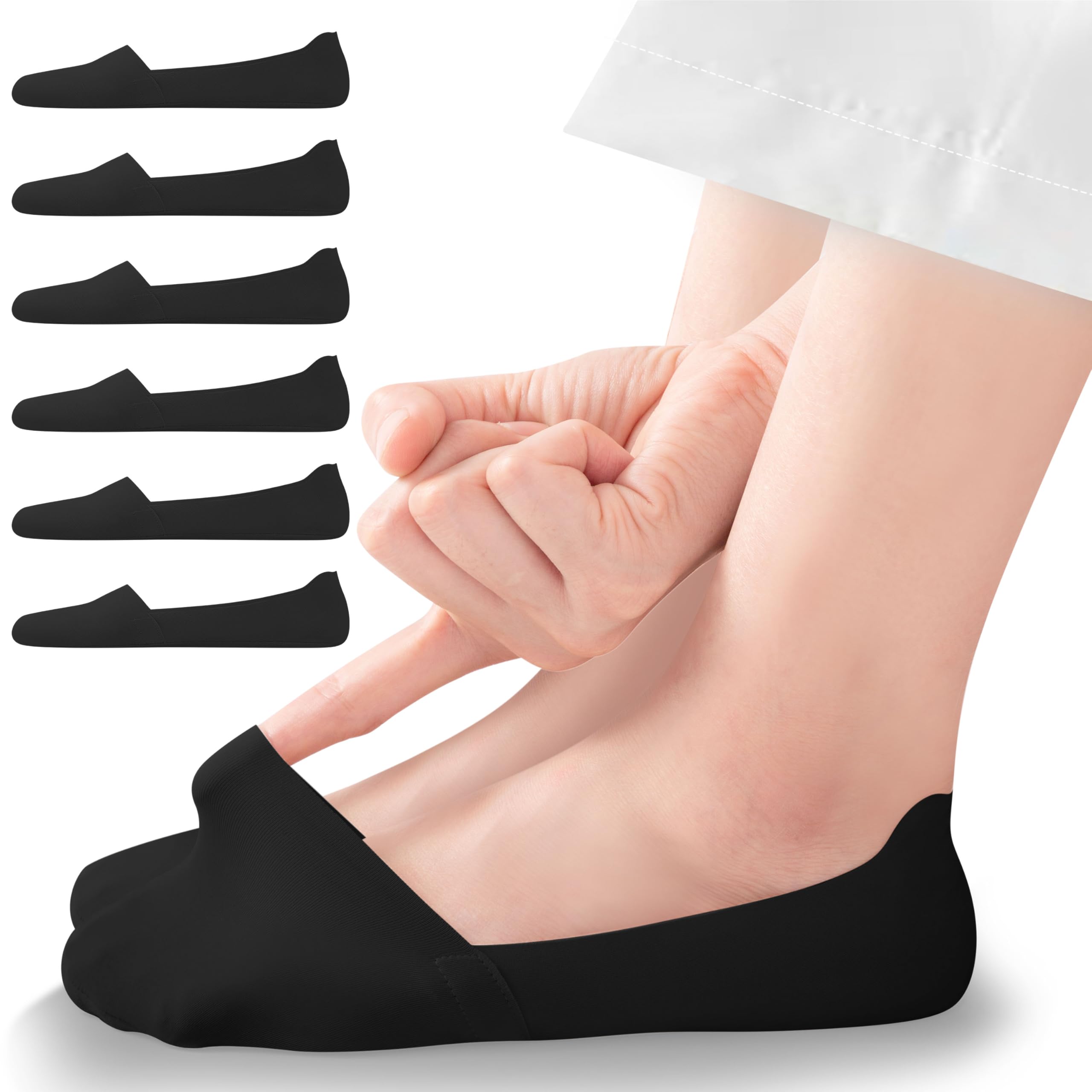 Photo 1 of 3pairs -----COZYOFFI No Show Socks Women: Silky Low Cut Socks for Flats Loafers