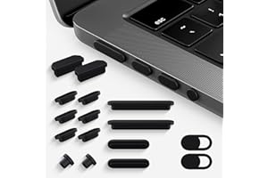 CaseBuy MacBook Pro Accessories, 14 Pack Dust Plug Covers for 2025-2021 MacBook Pro 14/16 inch M4 M3 M2 M1 Pro/Max, Plug Plug