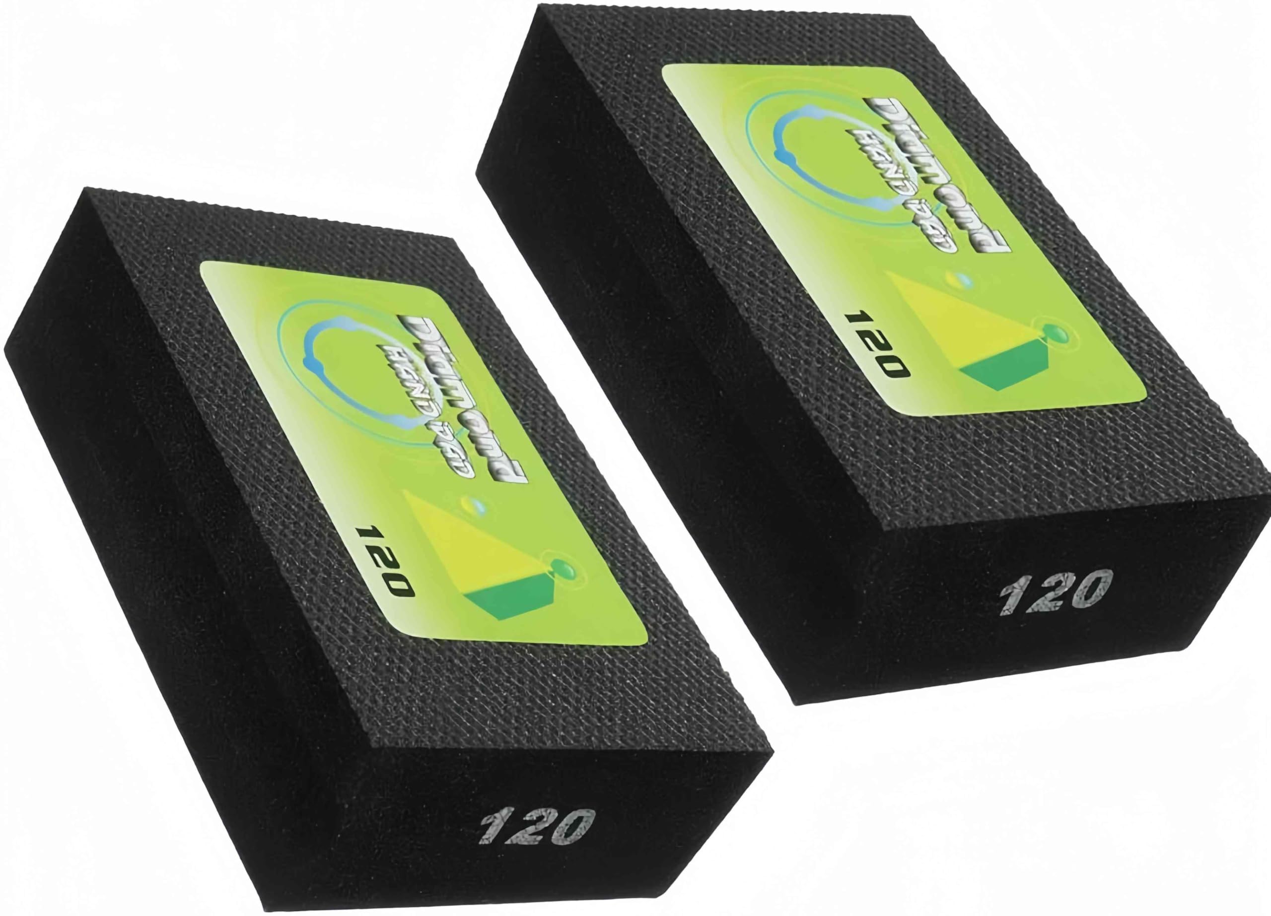 2 Pack Diamond Sanding Blocks Hand-Held Pad Polishing Grinding Block For Glass Granite Concrete Marble 120 Grit