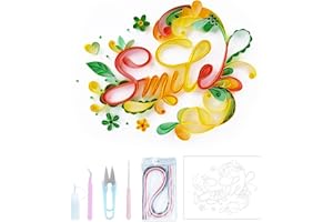 Uniquilling Quilling Paper Quilling Kit for Adults, 8 * 10-inch Smile, Exquisite Handmade for Beginner DIY Craft Painting Kit