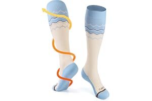 CAMBIVO 15-20 mmHg Compression Socks for Women and Men, Knee High Support for Nurse, Running, Travel & Pregnancy