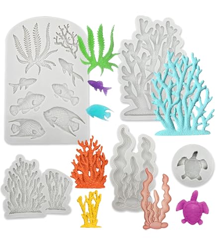 Dolphin Shark Chocolate Candy Silicone Mold 4 Pcs - Ocean Theme Fondant Mold For Cake Decorating, Resin Crafts - View #3
