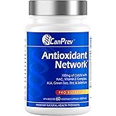 CanPrev Antioxidant Network, 60 V-Caps 60-Day Supply with Coenzyme Q10 100mg NAC, Vitamin E Complex, ALA, Green Tea Extract, 
