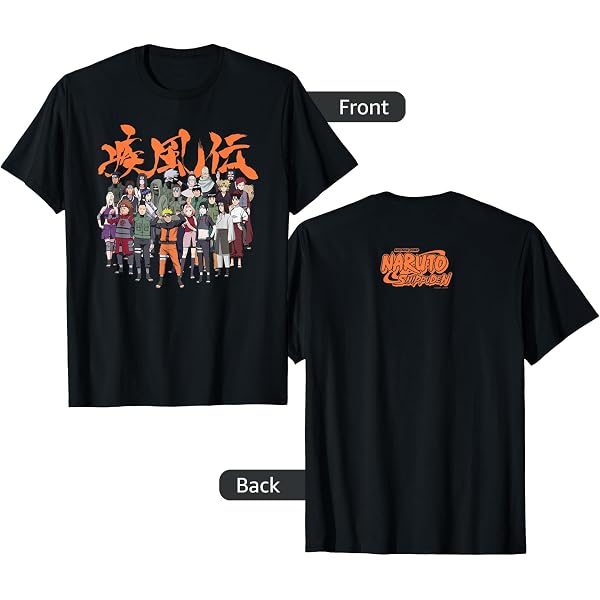 Maglietta Vintage Naruto Shippuden - Team Y2K 2002 - Blu Navy, Taglia XL, Nuova Con Etichetta