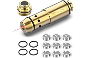 DRESSUPZ 9mm Dry Fire Laser Training, Laser Bore Sight - Laser Training Cartridge with Built for Dry Fire Training Practice, Red Dot Beam Bullet & Double O-Rin