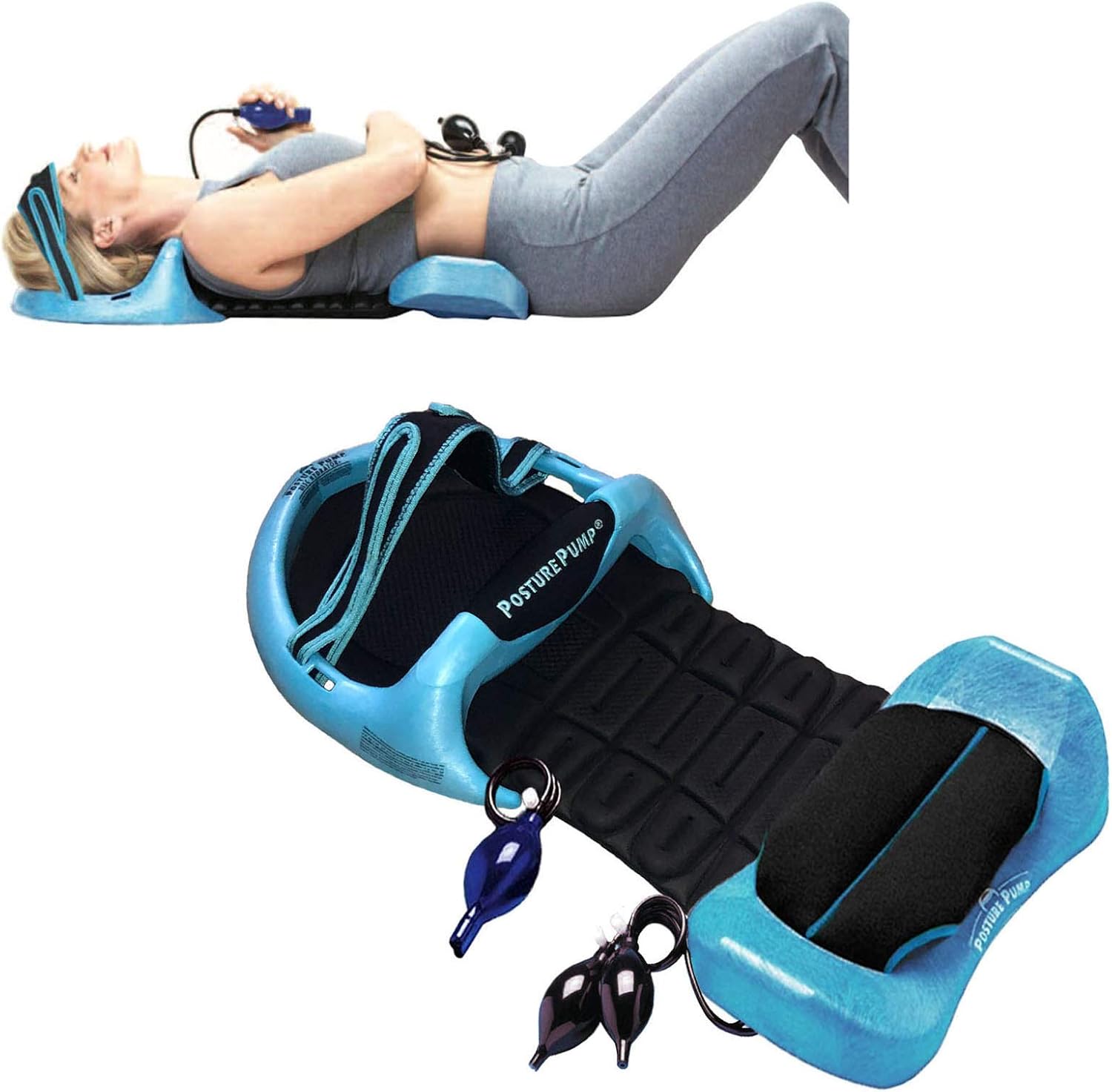 Posture Pump Relief for Neck and Back Pain - Deluxe Full Spine Model 4100-S (Single Air Cell Cervical) DISC HYDRATOR: Health & Personal Care