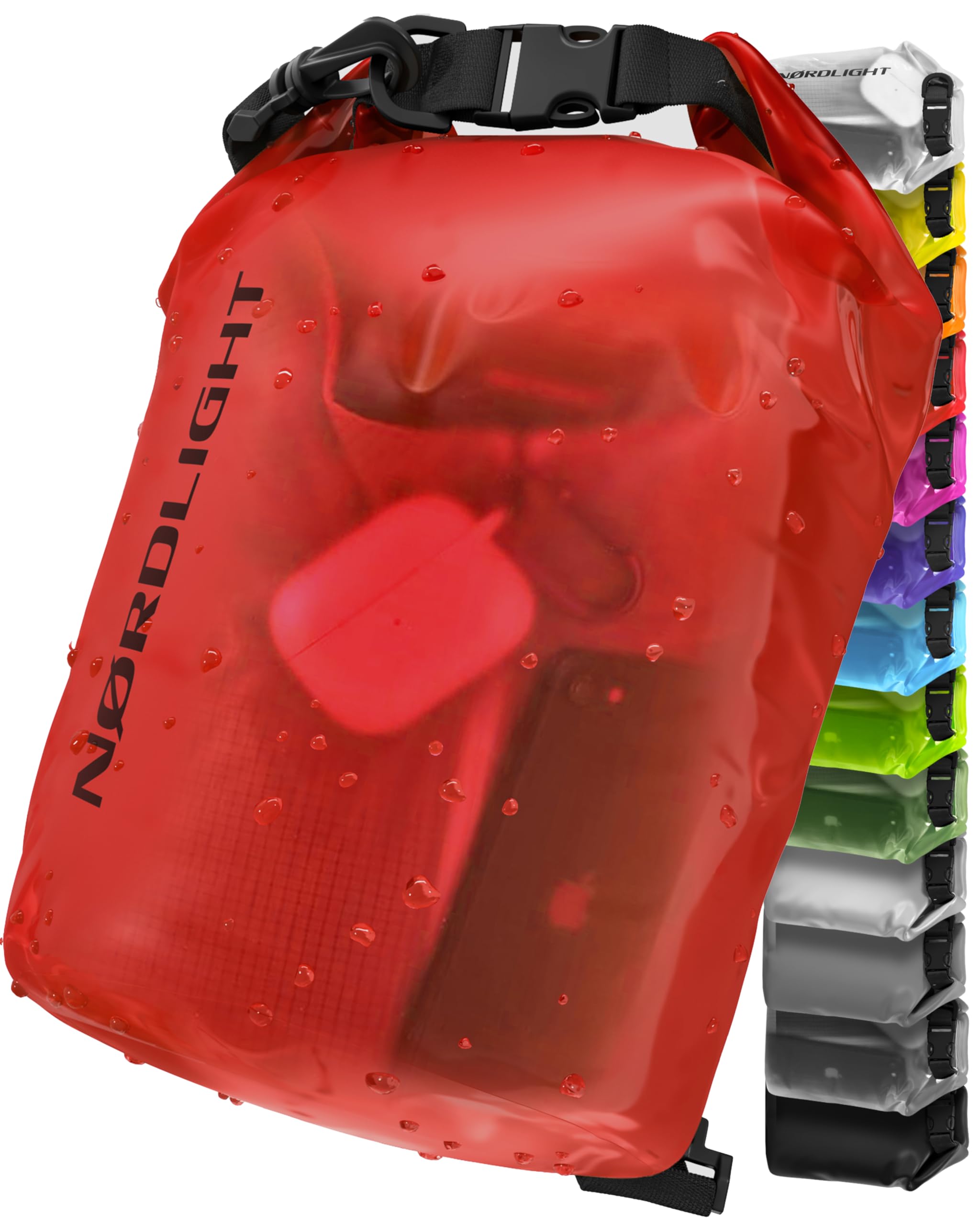 Nordlight Dry Bag and Waterproof Bag - (20L, Red) Waterproof Packing Bag with Roll Top Closure and Shoulder Strap | Swimming, Beach, Canoeing, Stand Up Paddling, Diving — image 1