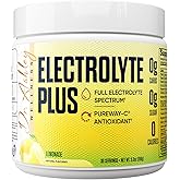 Dr. Ashley Wellness Electrolyte Plus Powder Drink Mix | Full Spectrum Electrolytes – Gluten Fee and Zero Sugar for Max Hydration | 30 Servings (30 Serving, Lemonade)