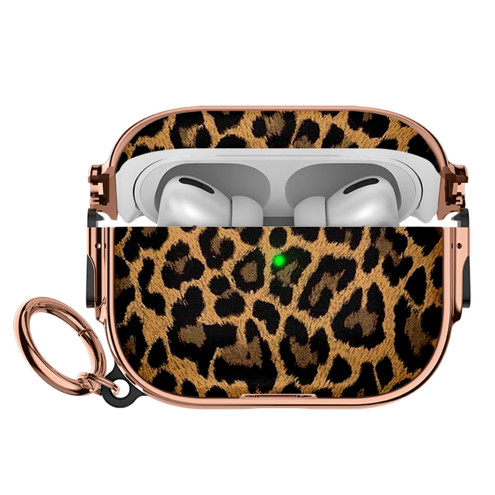 Photo 1 of Maxjoy for Apple Air pods Pro 3 case(2025) Leopard with Safety Lock, Compatible Air pods Pro 3rd Generation case Cover, for Cute Air Pods Pro Case Cheetah for Women Girly with Keychain-Gold Leopard Print