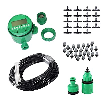 Lawn Patio Flower Bed Water Faucet Timer With 50 Ft Hose