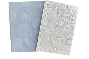 DIYology 3D Lemon Texture Embossing Folders for Card Making Summer Vibe Lemon Fruit Embossing Folder Stencils for DIY Paper Crafting Scrapbooking Polymer Clay Decoration