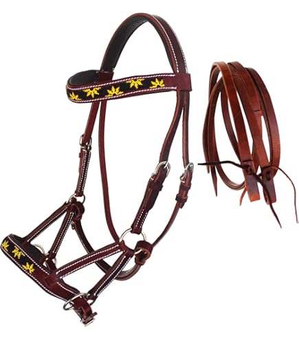 Rênes De Poignée En Cuir Tressé – Challenger Horse – Western – Noir – NEUF