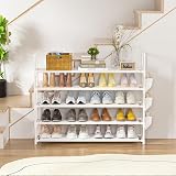 OYREL 5-Tier Shoe Rack 20-25 Pairs Large Organizer with Side Bag White view 4