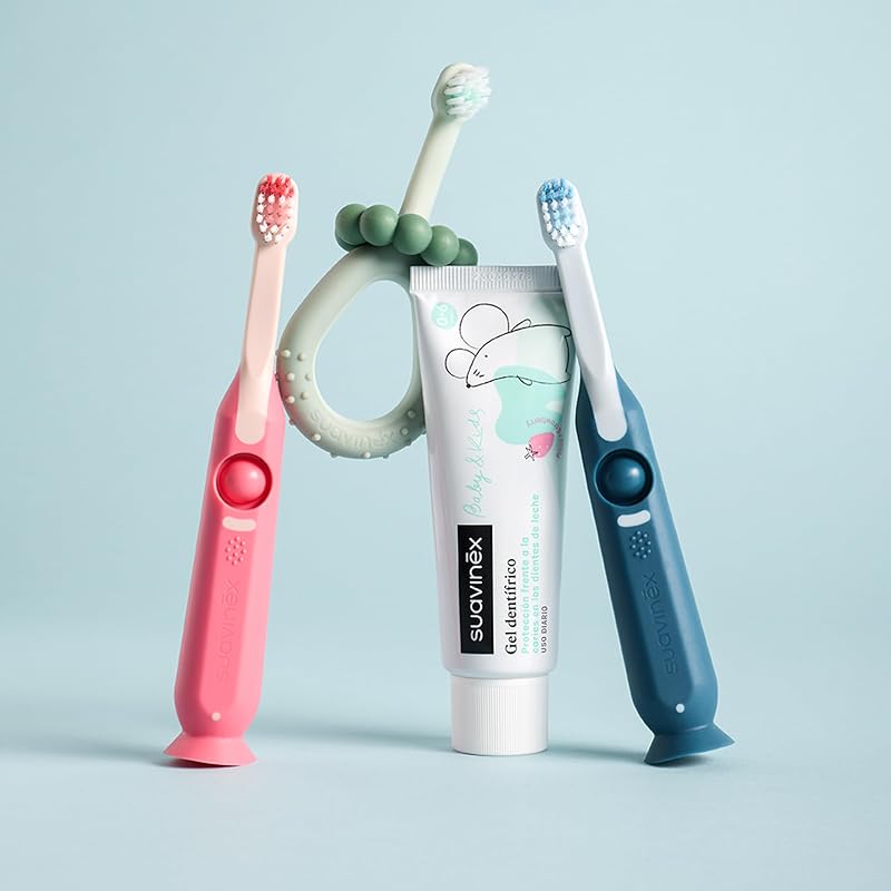 , Pasta de Dentes para Bebés e Crianças 1000ppm de Flúor, do 1º Dente aos 6 Anos, Sem Glúten, Previne Cáries e Cuida das Gengivas, com Xilitol e Água do Mar, Pasta de Dentes com Sabor a Morango, 50 ml