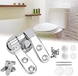 Skyzone Zinc Alloy Quick Release Toilet Seat Hinges WC Blind Hole Fixings view 8