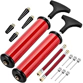 2 Set Ball Hand Pump with Needles, Nozzles &amp; Extension Hoses, Manual Sports Ball Inflator Kit, Universal Air Pump for Basketball, Soccer, Football, Volleyball, Yoga Balls, Portable Manual Inflator Kit
