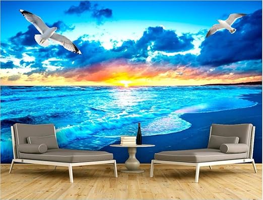 Wxlsl Benutzerdefinierte Wandbild Foto 3D-Raumtapete Sonnenaufgang Über