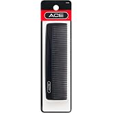 Goody Ace Classic Bobby Pocket and Purse Comb - 5 Inch, Black, Durable &amp; Flexible Teeth, Suitable for All Hair Types, Fine Comb Teeth for Thin to Medium Hair